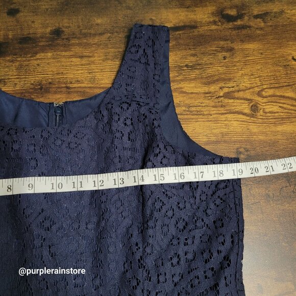 J Crew Floral Crochet Lace Fit & Flare Dress 14 Ethereal Dark Coquette Feminine - Picture 9 of 11